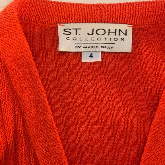 St. John Collection by Marie Gray.  Ribbed stitch dress, jacket and belt Size 4 - Picture 5 of 6